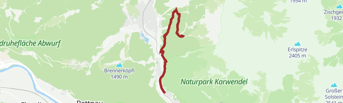 Route map: Biketour mit Kinderanhänger: Zur Reitherjoch Alm Nr. 5032